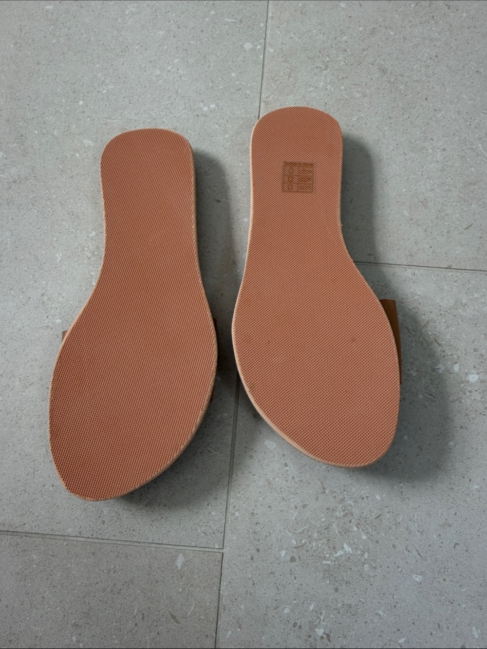 Women’s Tan Mix Match Slide Sandals with Beaded Accent Detail - Picture 3 of 4